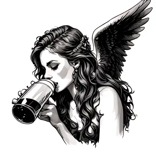 Bad Angel Drinking