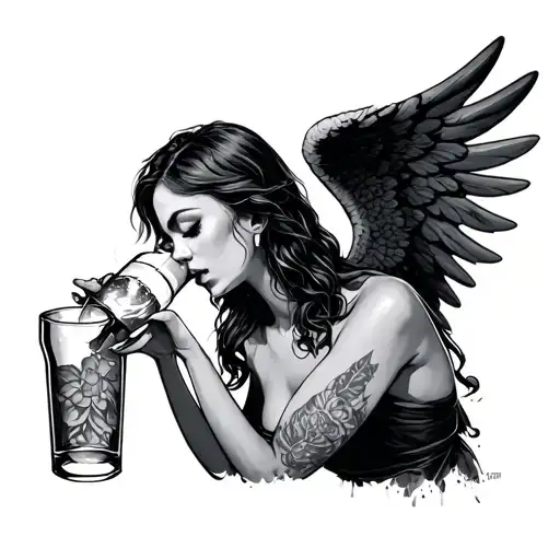 Bad Angel Drinking