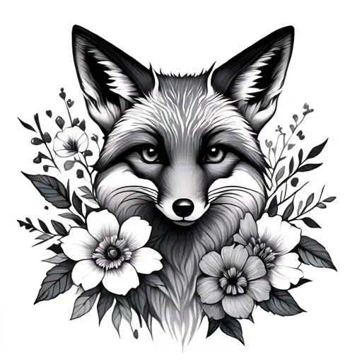 Fox And Flowers