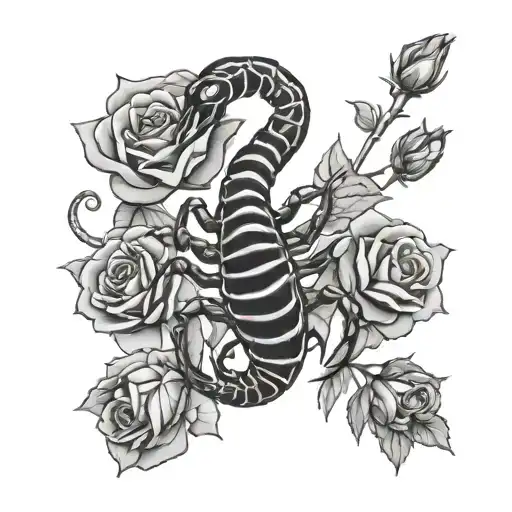 Scorpion And Roses