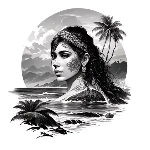 Create A Tattoo Model On The Theme Of Reunion Island
