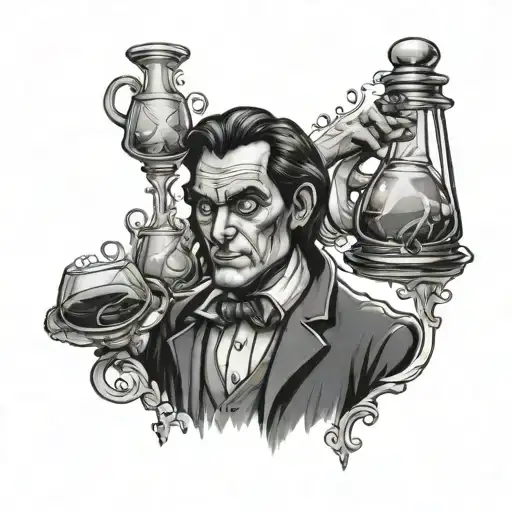 Dr Jekyll Drinking Potion Mr Hyde Inspired