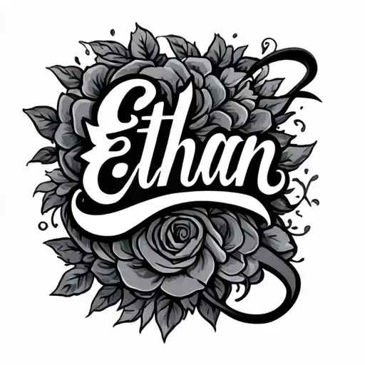 Ethan Name Tatoo Design