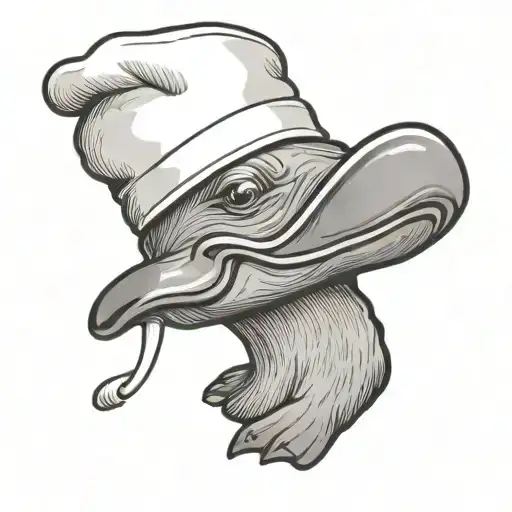 Platypus Wearing Chefs Hat Cartoon Version
