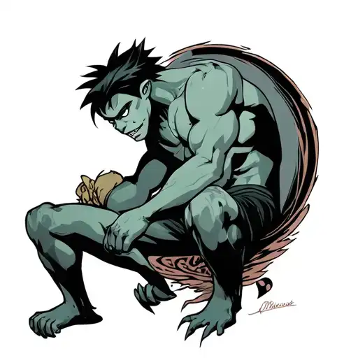 Beast Boy Sitting