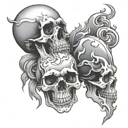 Skulls And Flames