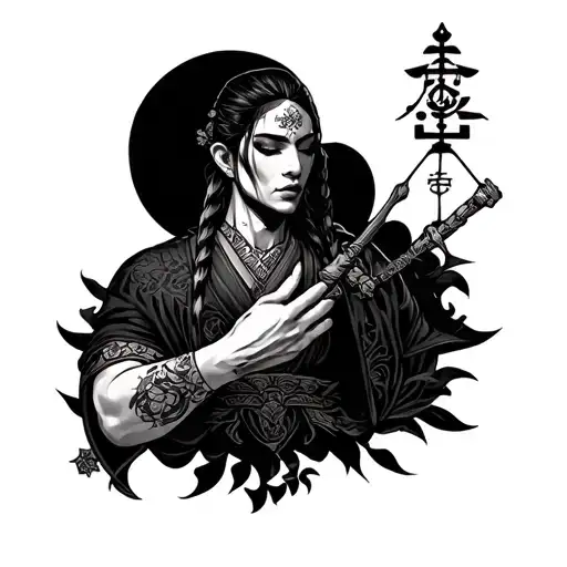 Libra Zodiac Sign Yakuza Sleeve