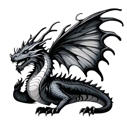 Dragon With Butterfly Wings