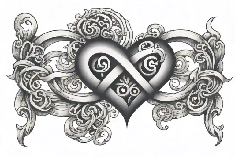 Heart And Infinity Symbol Made