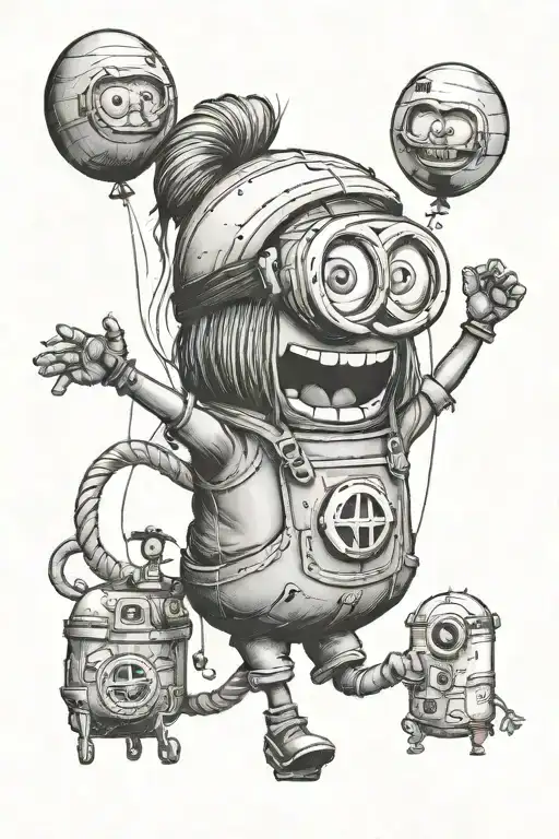 Minion Banksy Balloon Girl
