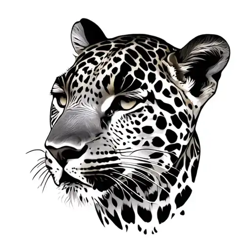 African Leopard Simple And Small In Africa Outline