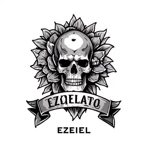 Old School Tatoo With Name Ezekiel