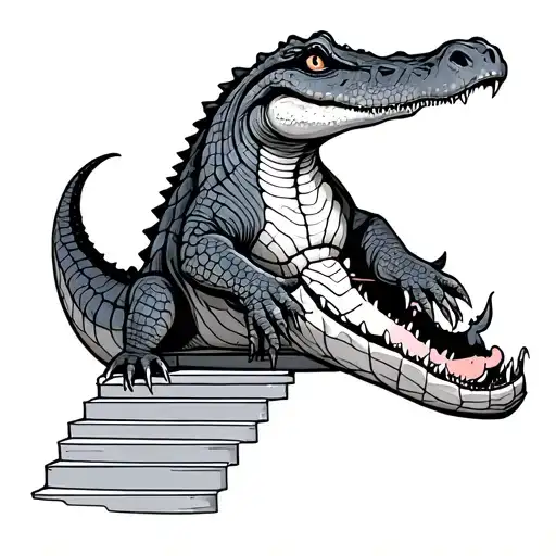 Crocodile And Staircase