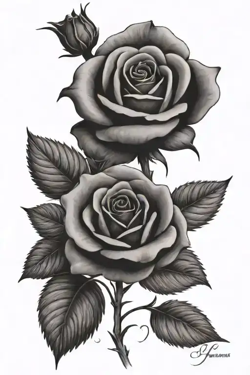 Rose With Name Jemma Written In The Stem