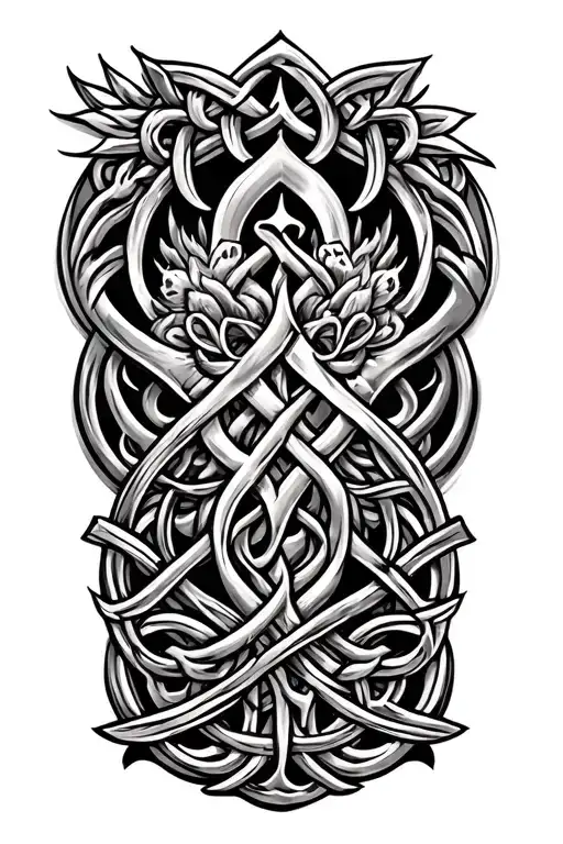 Celtic Themed Scottish Forarm Half Sleeve