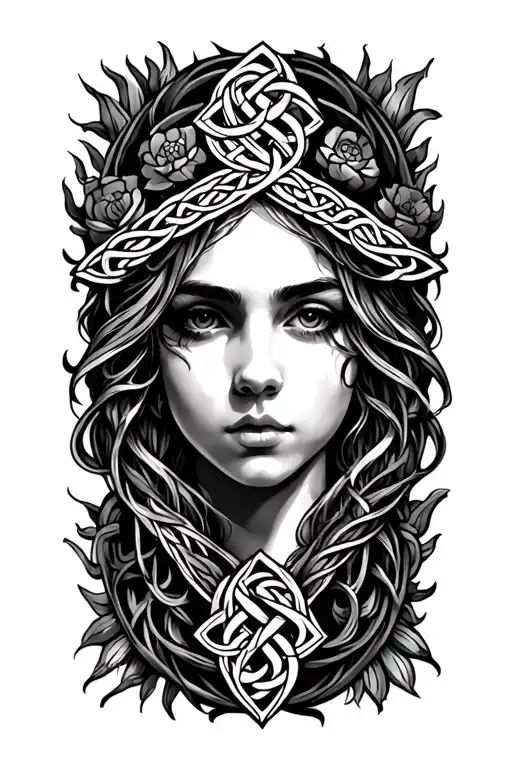 Celtic Themed Scottish Forarm Half Sleeve Helen