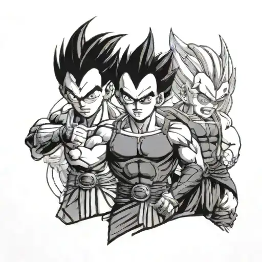 Majin Vegeta And Ego Jeckel And Hyde Inspired