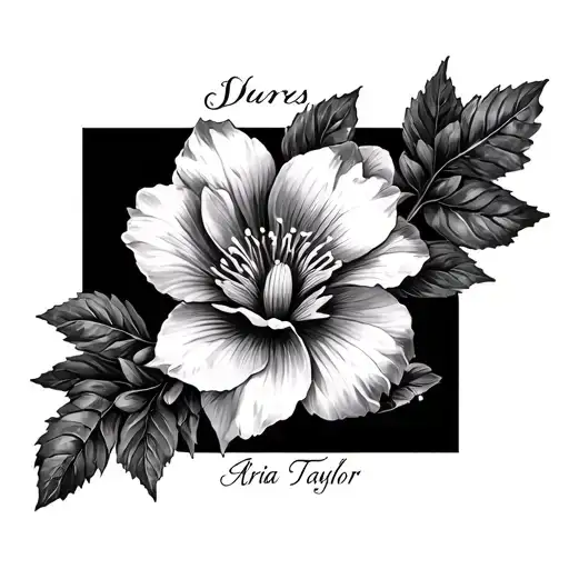 I Want To Use My Baby's Foot Prints Her Name Is Aria Taylor And The Honeysuckle Flower