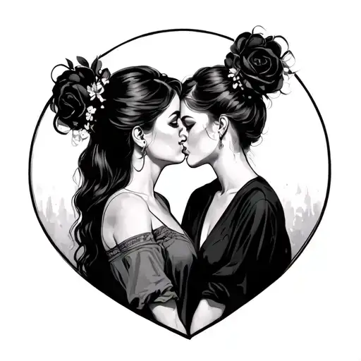 Lesbian Girls Kissing