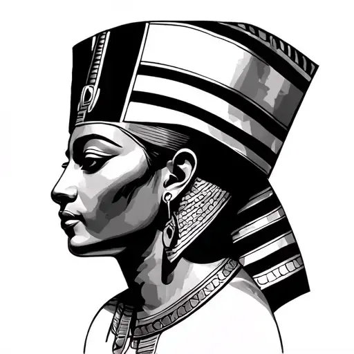 Nefertiti Side View With Cobra