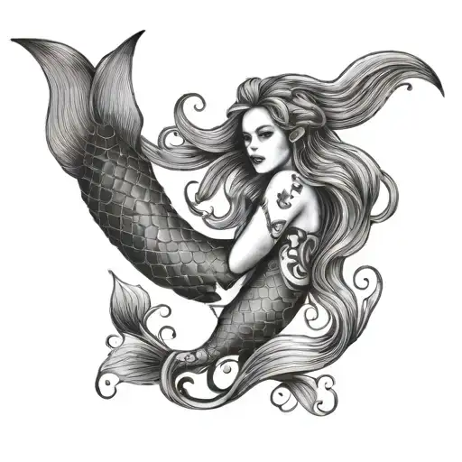 Mermaid Tail And Hair Snackes