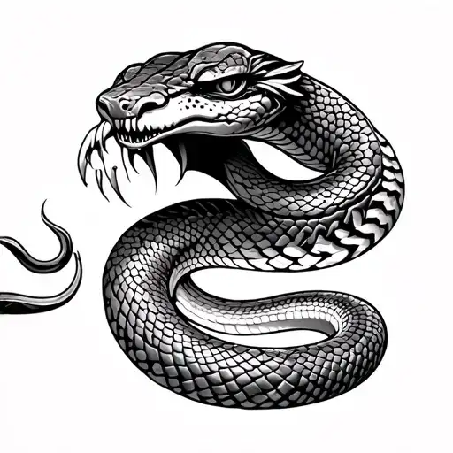 Mayan Snake Eating Its Own Tail