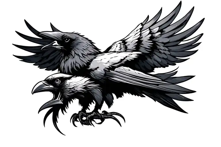 Odins Ravens Huginn Norse Ravens Arm Band