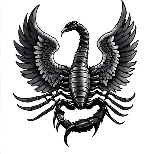 Scorpion Phoenix Wings Spread