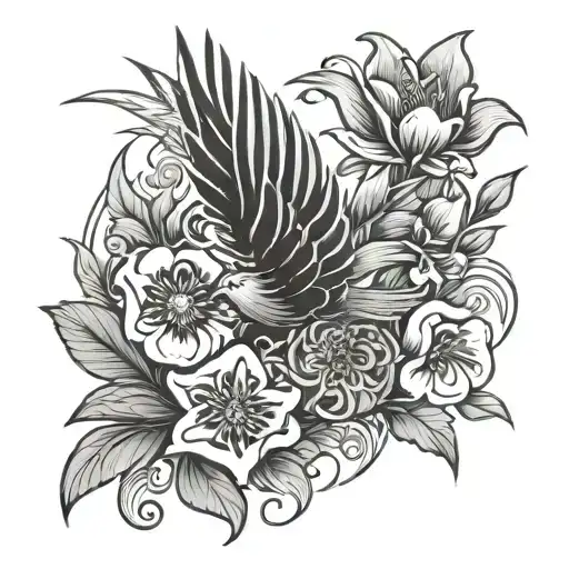 Phonix Rising And Flowers