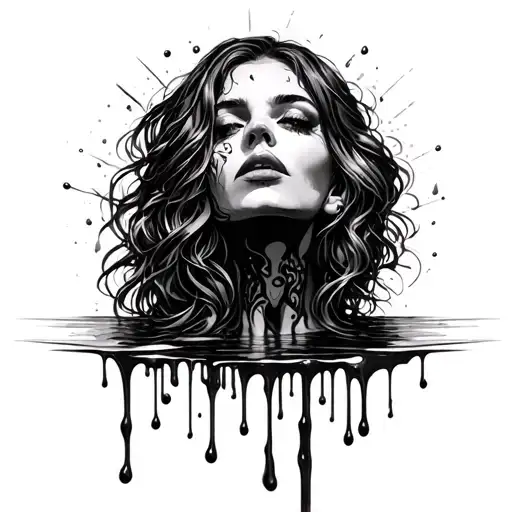 Oil Spill With Womans Face