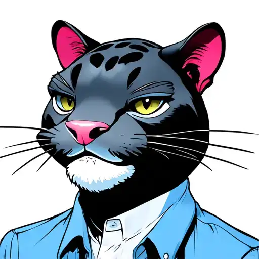 Pink Panther Blue Shirt