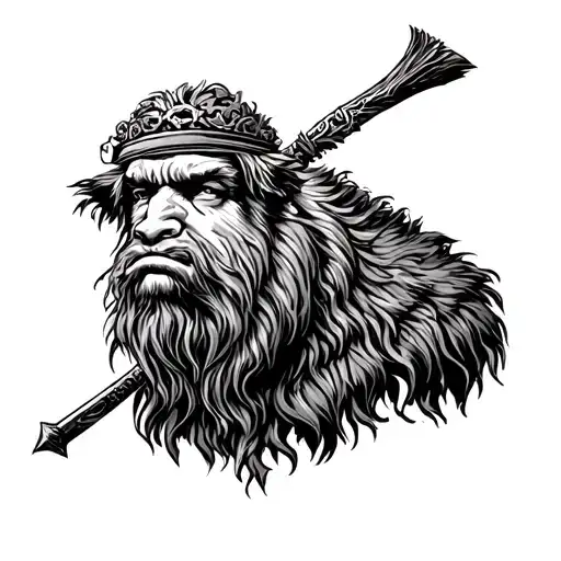 Scottish Highlander For In Battle