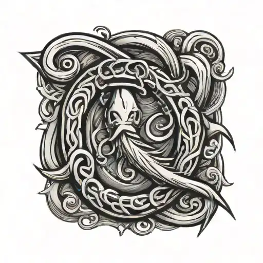 Fishing Hook Intertwined