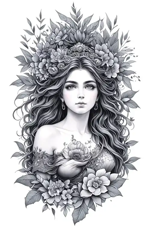 Nature Goddess Laying