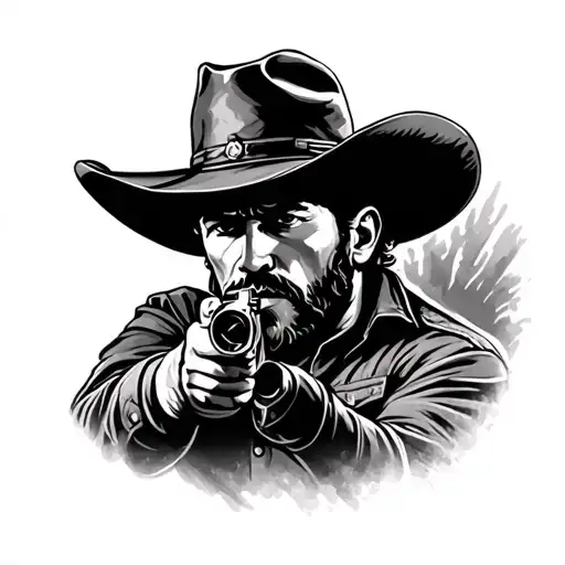 Cowboy With Gun