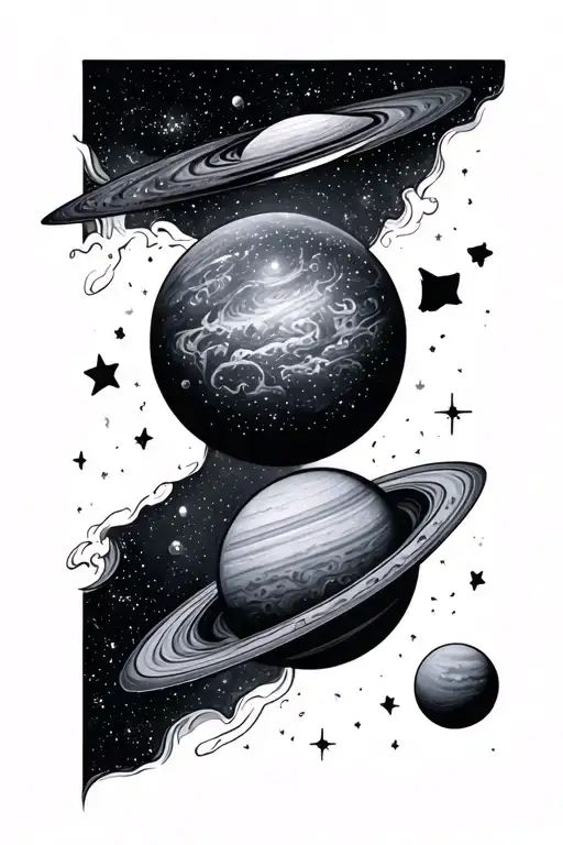 Dream And Planets Galaxy Space Stars Meteors