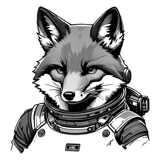 Fox Head In A Spacesuit