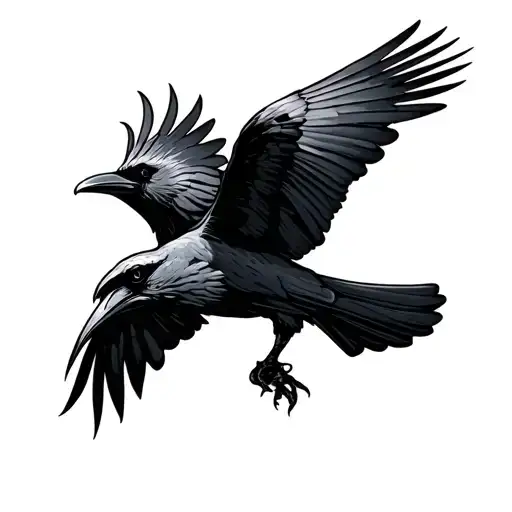 Raven Flying