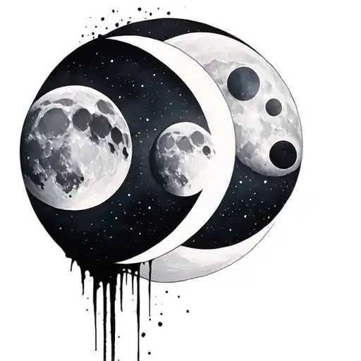 Vertical Moon Phases