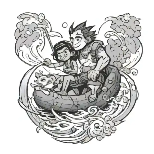Calvin And Hobbes But Replace Hobbes With Moana