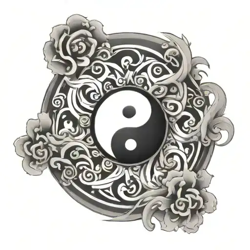 Ying Yang Symbol Made