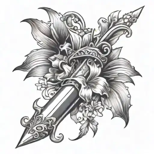 Dagger With Lilly Of The Valley Flower