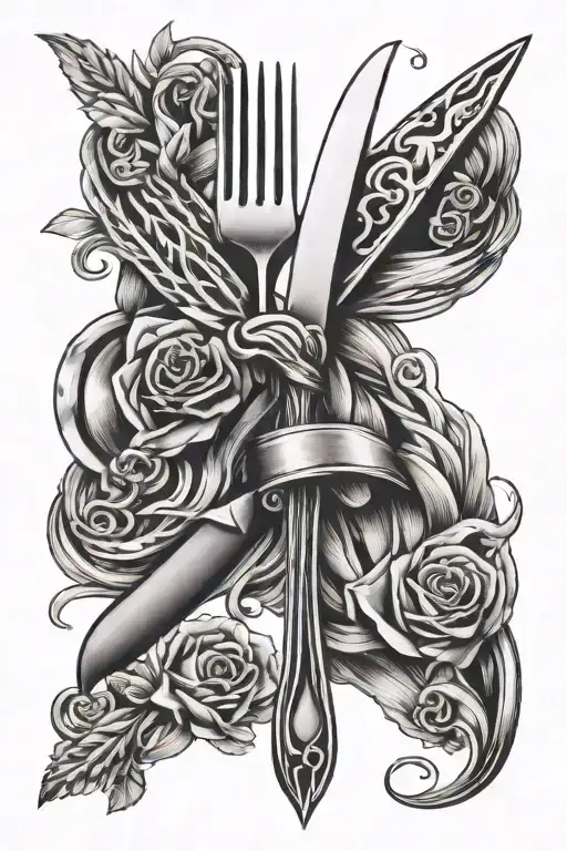 Knife And Fork Intertwined