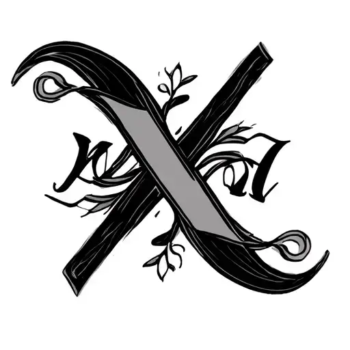 Initials Xca Cool Artsy Design
