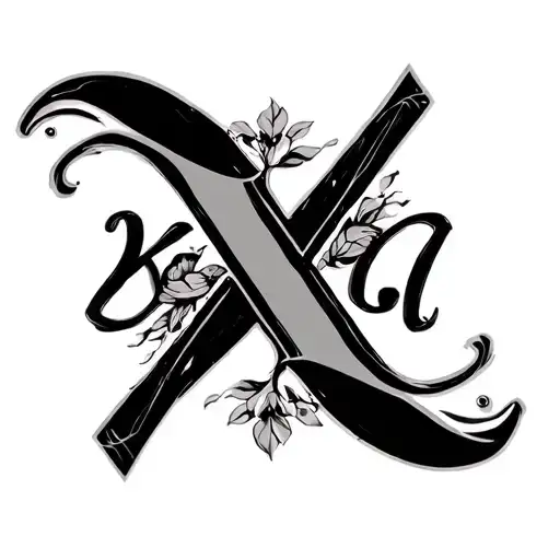 Initials Xca Cool Artsy Design