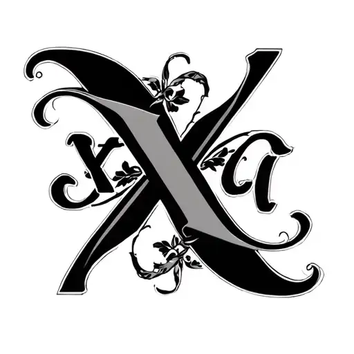 Initials Xca Cool Artsy Design