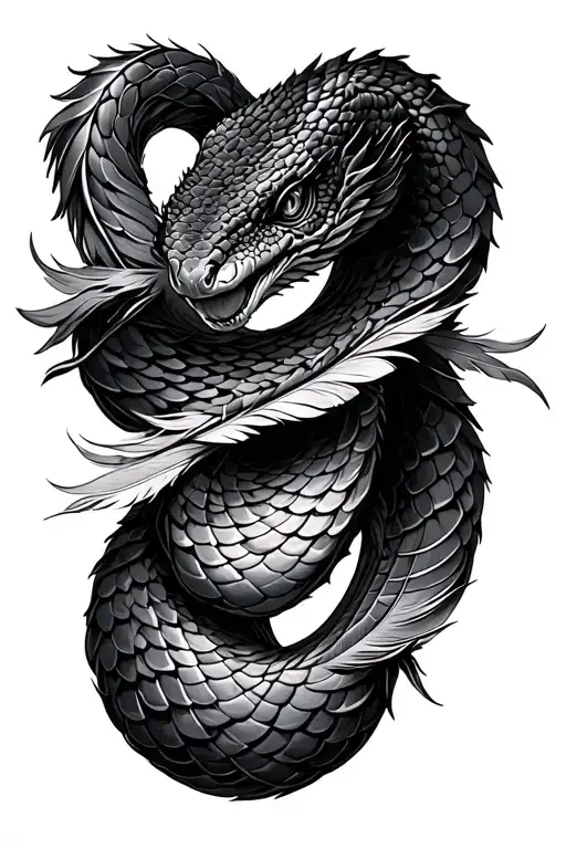 Serpent Scales And Feathers