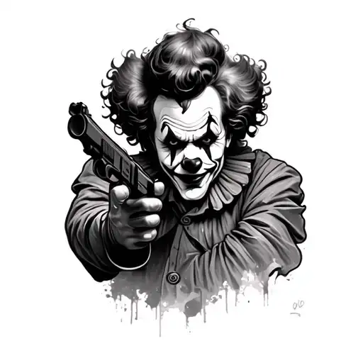 Clown With Gun