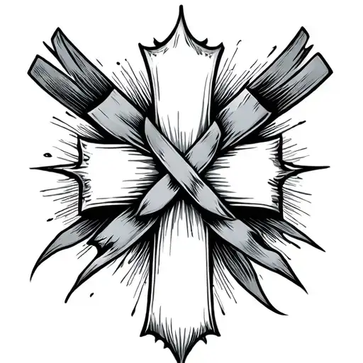Cross With Ribbon
