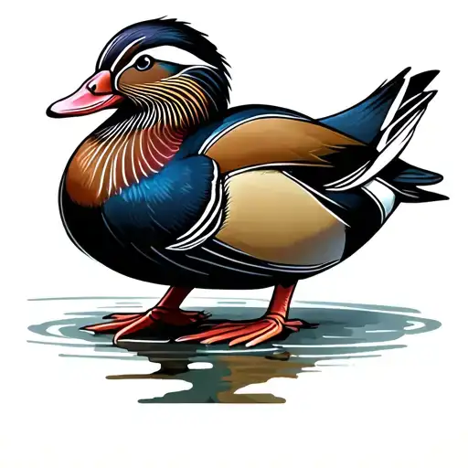 Mandarin Duck Sitting